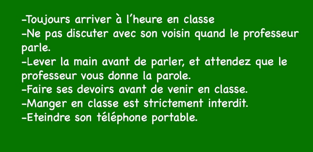 French 2 It is the first day of school. Your teacher has written the following information-example-1