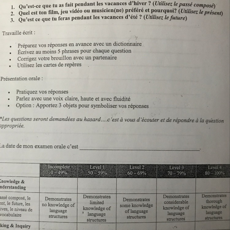 Plz help me answer question 3 in French plz write 5 sentences on what your going to-example-1