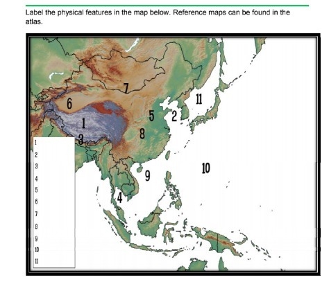 1. 2. 3. 4. Gulf of Thailand 5. 6. 7. 8. 9. South China Sea 10. Philippine Sea 11. (please-example-1