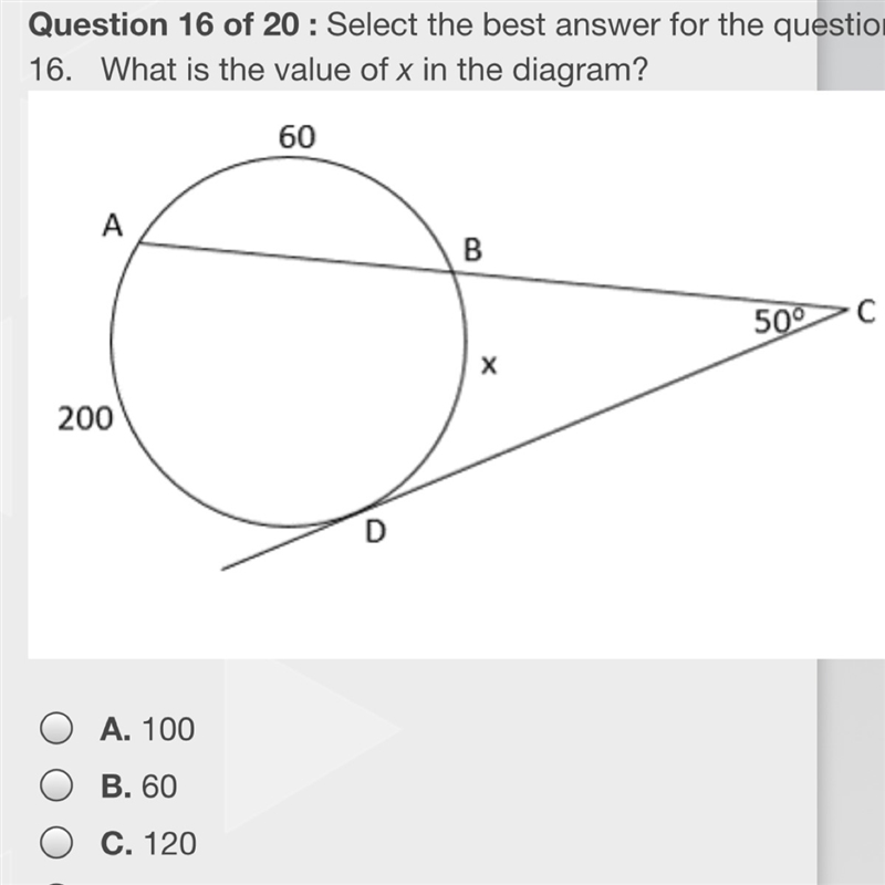 What is the value of x in the diagram-example-1