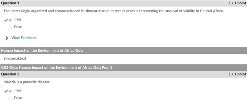 Malaria is a parasitic disease. True False-example-1