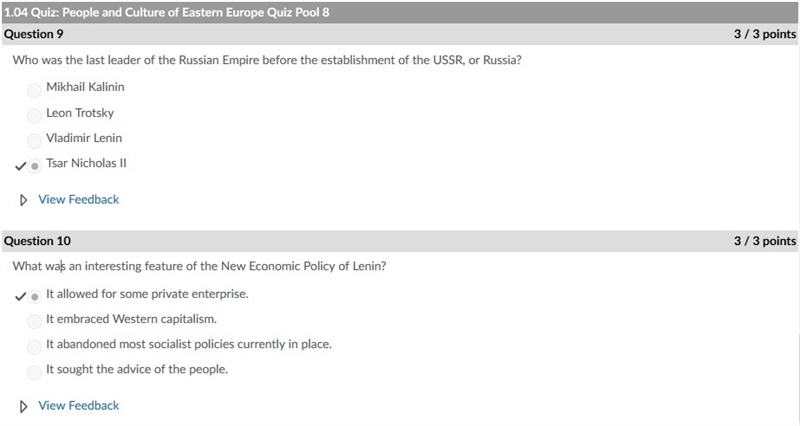 What was an interesting feature of the New Economic Policy of Lenin? A) It allowed-example-1