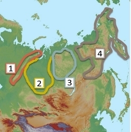 The region labeled with the number 3 on the map above is best known for being what-example-1