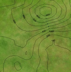 HELP ME NO GUESSING What is the exact elevation of the highest point shown on the-example-1