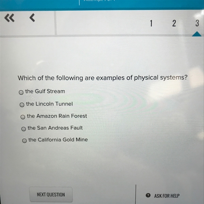 Which of the following are examples of physical systems? The Gulf Stream, the Lincoln-example-1