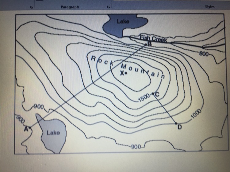 HELP ASAP!! What direction does fish creek flow? (Give compass direction, i.e. N, NE-example-1