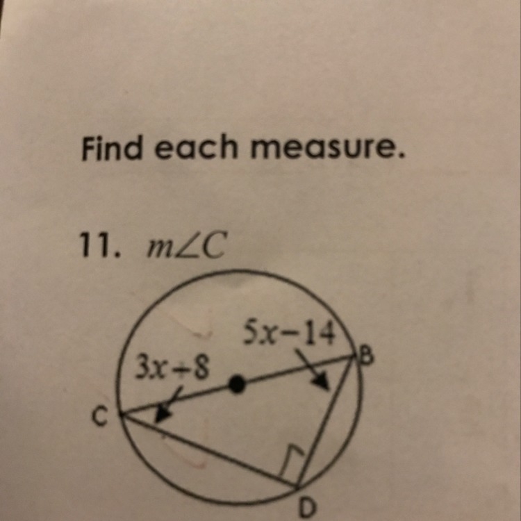 Find the measure of angle C-example-1