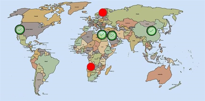 In which four regions did the world's first farmers live?-example-1