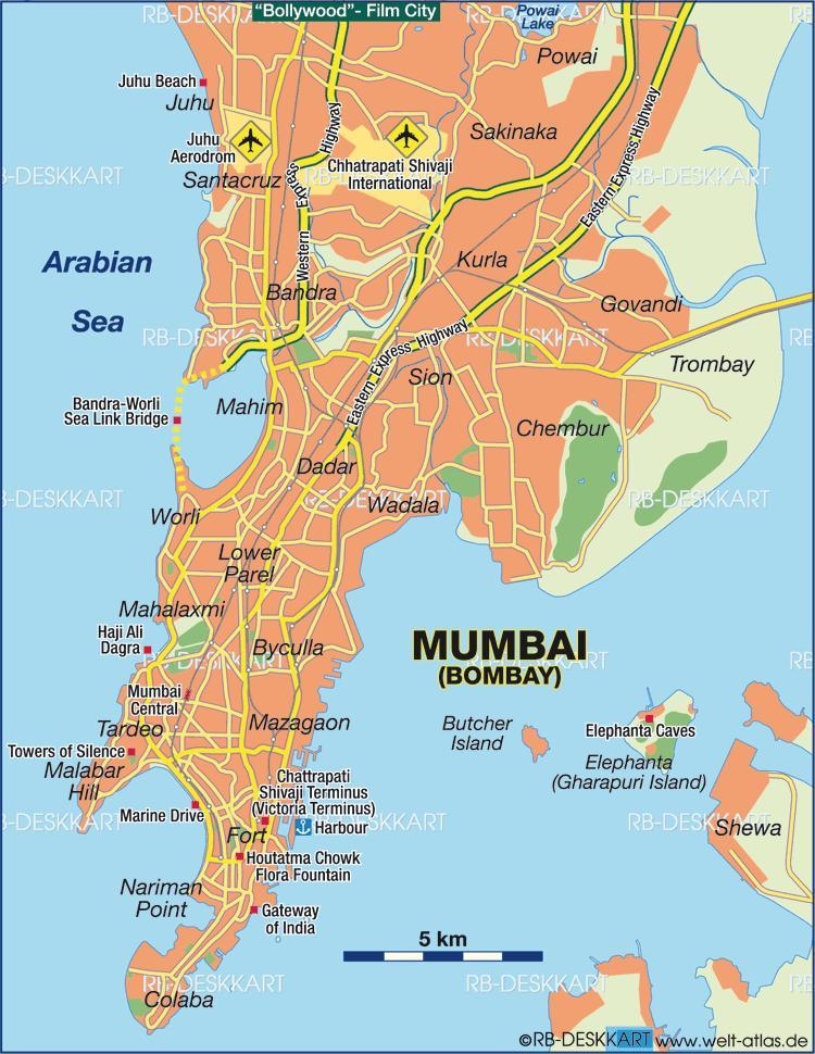 Which of the following bodies of water is found off the coast of Mumbai? A- the Bay-example-1