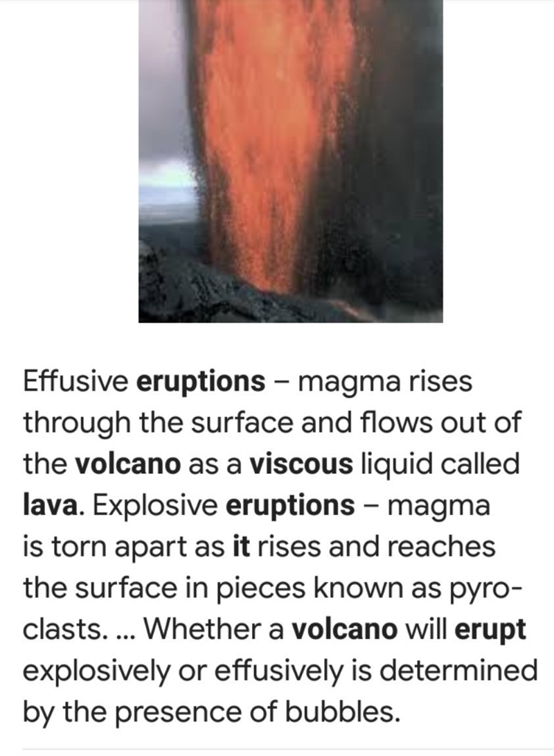 How is the viscosity of lava linked to volcanic eruption styles and types of volcanoes-example-1