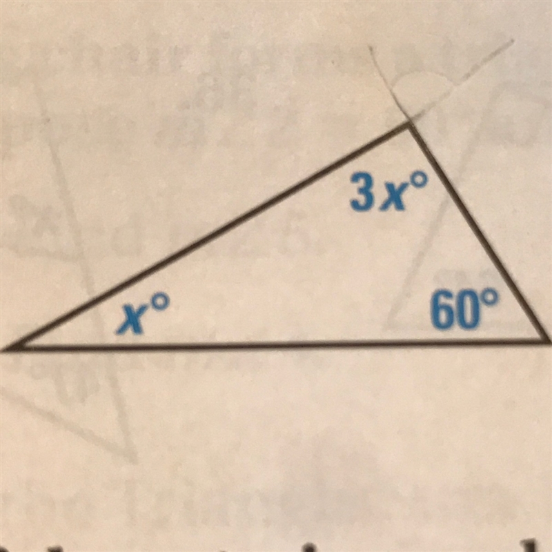 Find the value of x. then classify the triangle by its angles-example-1