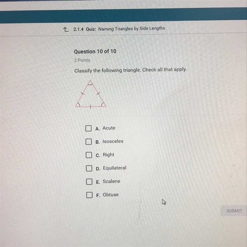 Classify the following triangle-example-1