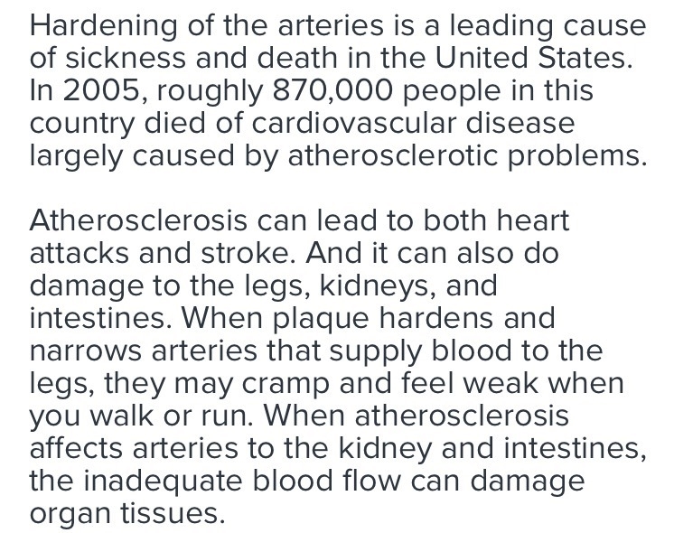 What body system does the arteriosclerosis affect?-example-1