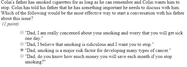 HELP PLEASE? Colin's father has smoked cigarettes for as long as he can remember and-example-1