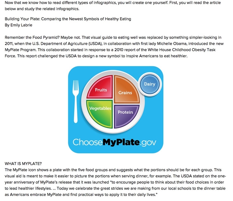 Which infographic do you find easier to read? The Healthy Eating Plate or MyPlate-example-1