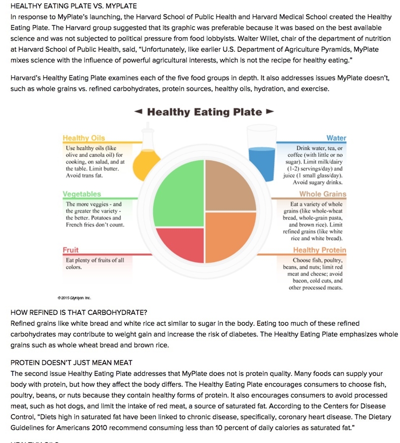 Which infographic do you find easier to read? The Healthy Eating Plate or MyPlate-example-2