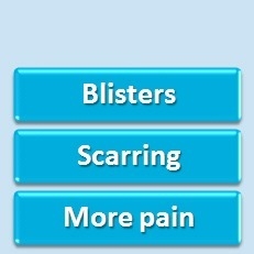 Which type of burn is BEST described in the image below? A.first-degree burn B.second-example-1