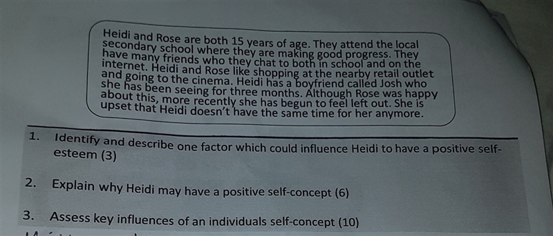 Help me please! health and social care question! just for questions 2 and 3 thank-example-1