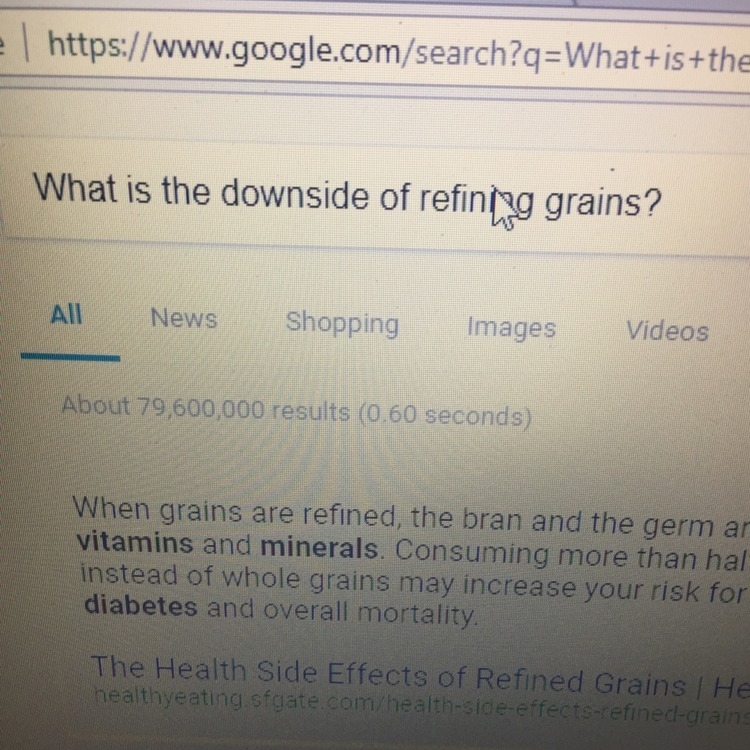 What is the downside of refining grains?-example-1