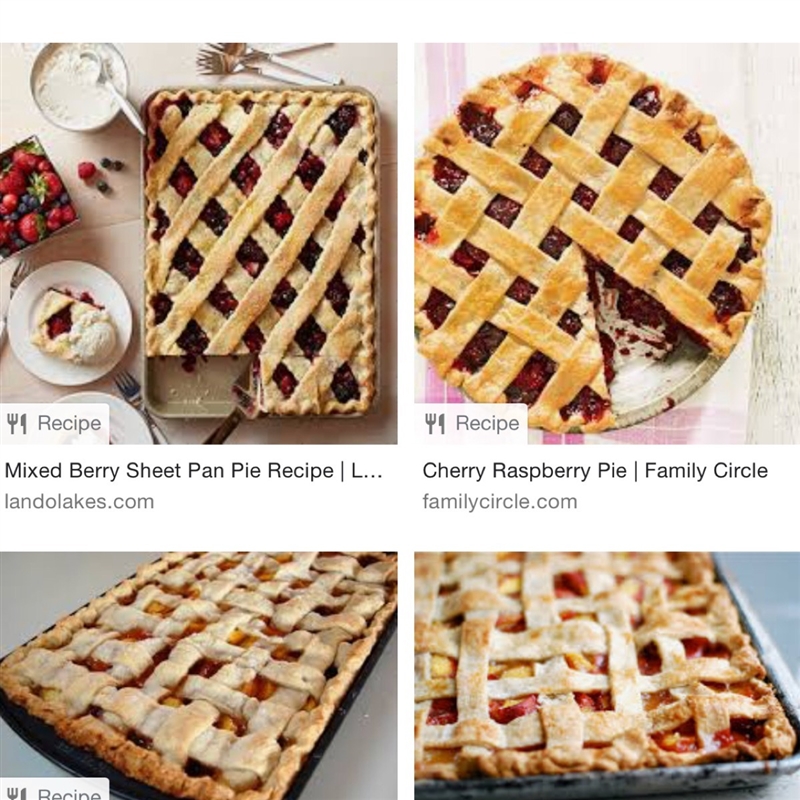 What is the specific word for these patterns on these pies?-example-1