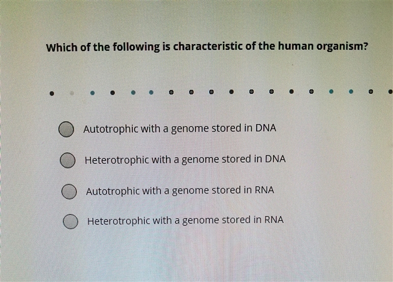 Which of the following is characteristic of the human organism?-example-1