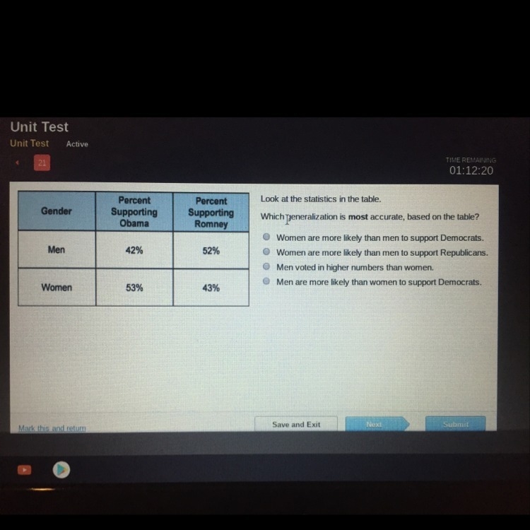 What generalization is most accurate, based on the table?-example-1