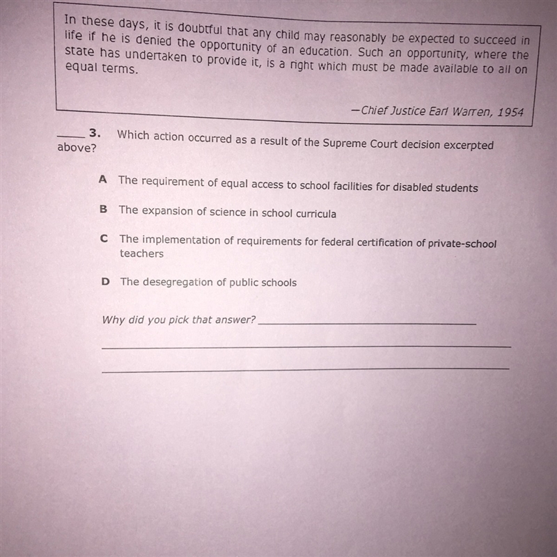 Which action occurred as a result of the Supreme Court decision excerpted above?-example-1