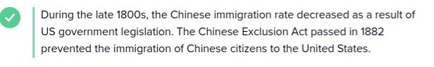 During the late 1800s the Chinese immigrant rate-example-1