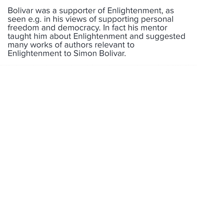 To what extent was Bolívar a supporter of Enlightenment ideas?-example-1