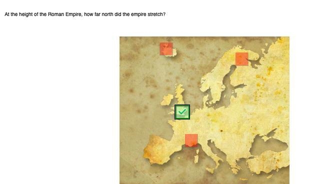 15 points! At the height of the roman empire, how far north did the empire stretch-example-1