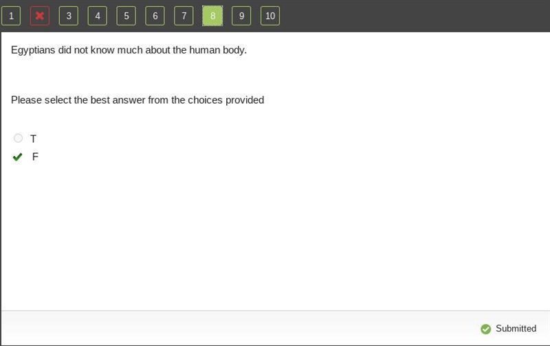 Egyptians did not know much about the human body. Please select the best answer from-example-1