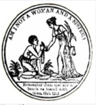 What were the ideals of the movement related to this medallion? Abolition and suffrage-example-1