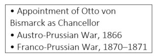 Use the list to answer the question. What did these events led to? A. Foreign rule-example-1