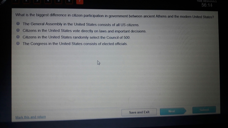 What is the biggest difference in citizen participation in government between ancinet-example-1