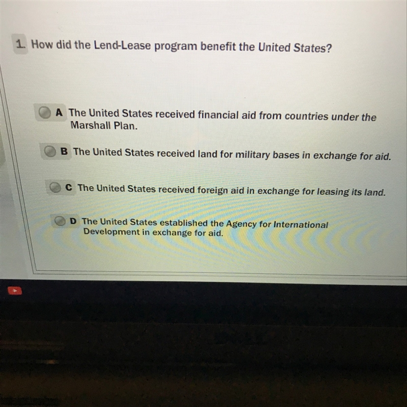 How did the lend-lease program benefit the United States?-example-1