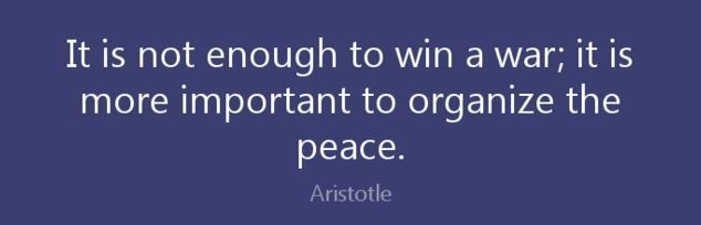 How does this quote by Aristotle relate to WWII and the Cold War? Did we follow his-example-1