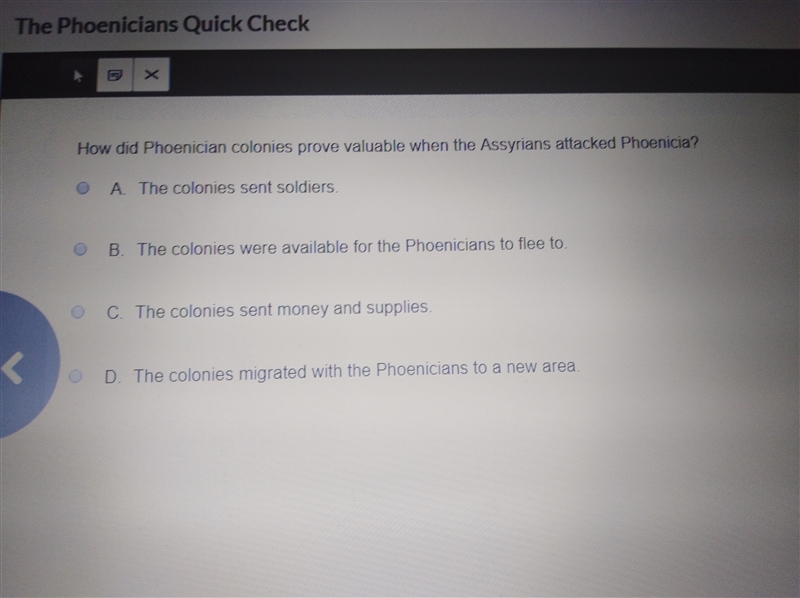 How did Phoenician colonies prove valuable when the assyrians attacked Phoenicia-example-1