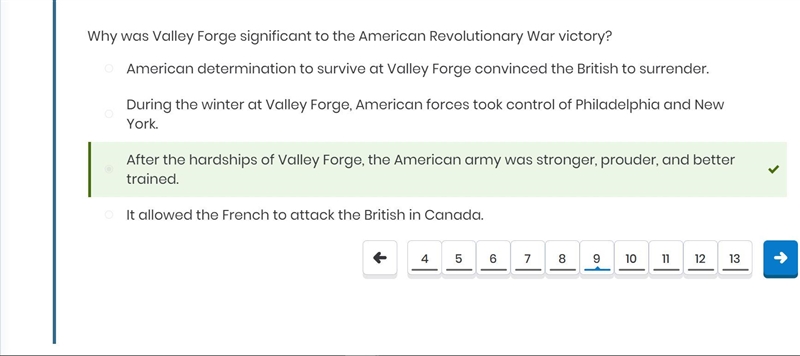 Why was Valley Forge significant to the American Revolutionary War victory? HELPA-example-1