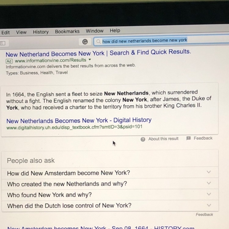 How did the New Netherlands become New York?-example-1