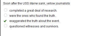 Soon after the USS Maine sank, yellow journalists-example-1