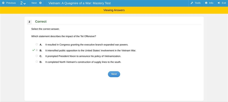 What was the main impact of the tet offensive in the united states?-example-1