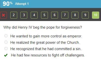 Why did Henry IV beg the pope for forgiveness? He wanted to gain more control as emperor-example-1