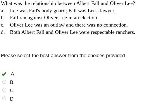 What was the relationship between Albert Fall and Oliver Lee?-example-1