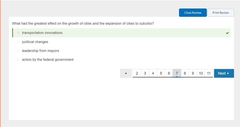 Which had the greatest effect on the growth of cities and the expansion of cities-example-1