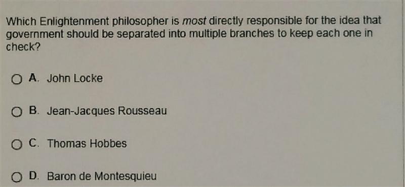 which enlightenment philosopher is most directly responsible for the idea that government-example-1