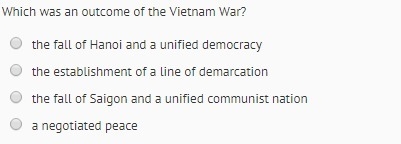 (Multiple choice) What was the outcome of the Vietnam War?-example-1