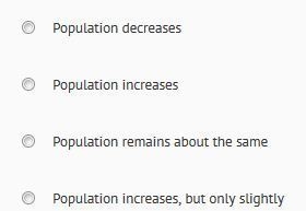 What happens to population in stage two of the demographic transition theory?-example-1