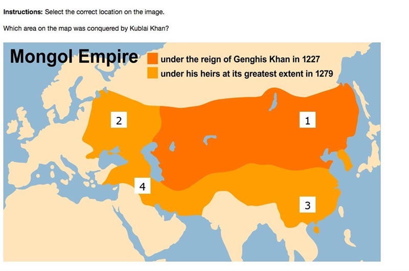 Which area on the map was conquered by Kublai Khan?-example-1