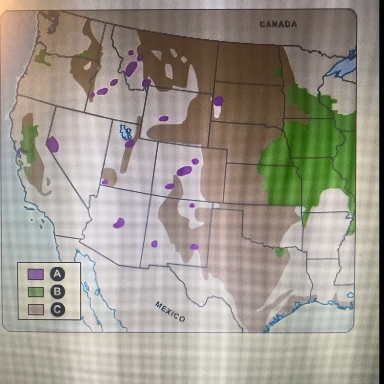 Which of the answer choices correctly identifies the major mining, ranching, and farming-example-1