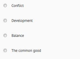 The equilibrium model states that social change happens because society seeks which-example-1